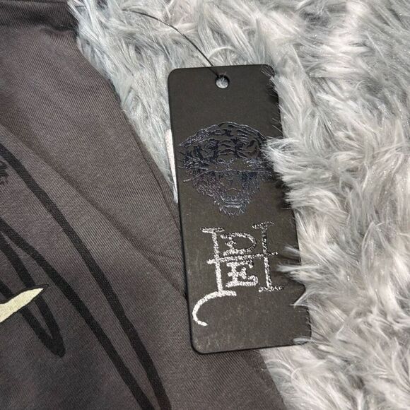 NWT Ed Hardy Men Eagle Battle T-shirt (Charcoal) size small - Picture 5 of 7